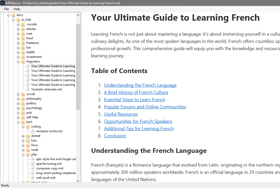 MDGlance Screenshot